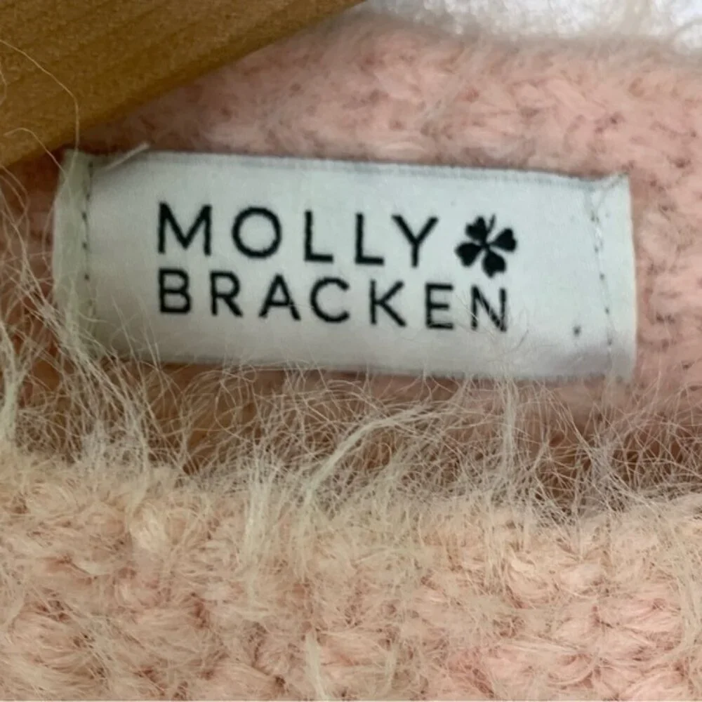 Molly Bracken Fuzzy Heart Knit Sweater